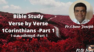 Pr Chase JosephBible Study 1 Corinthians Part 1 1 കൊരിന്ത്യർ Part 1 Verse by Verse Malayalam [upl. by Alrahs695]