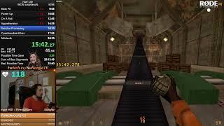 FORMER WR HalfLife in 2608 scriptless Speedrun [upl. by Ahsart]