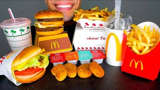 ASMR MCDONALDS VS INNOUT MUKBANG CHICKEN NUGGETS MCFLURRY ANIMAL STYLE FRIES BIG MAC JERRY EATING [upl. by Karlin176]