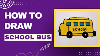 StepbyStep Guide to Drawing a School Bus Easy and Fun Tutorial  How to draw studio [upl. by Terra]