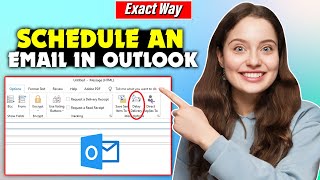 How to schedule an email in outlook  StepbyStep [upl. by Notneuq]