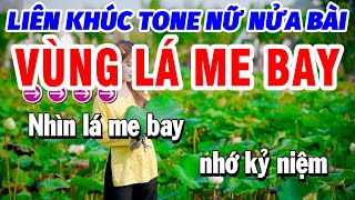 Karaoke Liên Khúc Trữ Tình Nhạc Sống Tone Nữ Dễ Hát  Vùng Lá Me Bay [upl. by Wojak445]