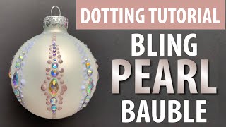 DIY Christmas Baubles Dotted Crystal Glass Ornaments [upl. by Animar]