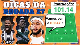 DICAS CARTOLA FC 2024  RODADA 27  TIME PARA FAZER 100 PONTOS cartola cartoladicas brasileirao [upl. by Annunciata]