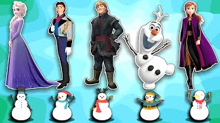 FUNNY FROZEN ELSA  Chosse right Snow Man to match Frozen Elsa  Anna Hans Kristoff Olaf [upl. by Nnednarb433]