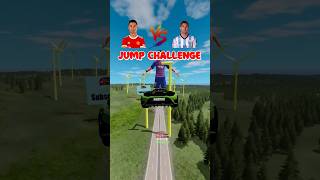 CR7 vs Messi Jump Challenge ⚽️ beamngdrive shorts footballshorts fifa ronaldo messi [upl. by Boy]