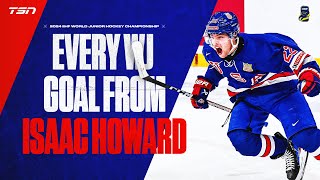 EVERY GOAL ISAAC HOWARD SCORED AT THE WORLD JUNIORS [upl. by Saerdna]