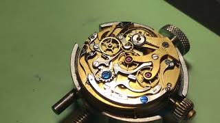 Lemania 13 CH chronograph movement [upl. by Atikat]