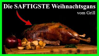 Weihnachtsgans vom Gasgrill Festtags Gänsebraten grillen [upl. by Leda]