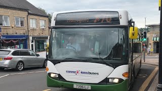 roaring beast WharfeConnexions buses Scania N94UB omnicity ex first potteries 7396 LJ Route X70 [upl. by Hercules989]