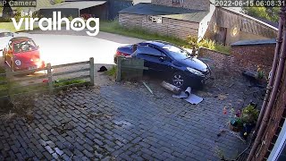 UK Car Drives Away From Sunshine  ViralHog [upl. by Kcirdlek526]