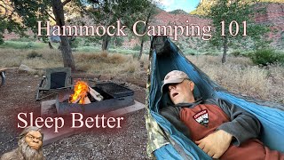 Hammock Camping 101  5 Tips for a better night sleep in a hammock [upl. by Ahterahs]