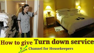 Turn down service in hotels or Evening service definitionHow to provide Turn down service at hotel [upl. by Jessee]