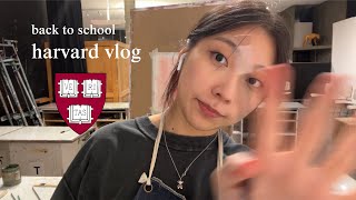 harvard college vlog  back to school spring term new classes [upl. by Leksehcey]