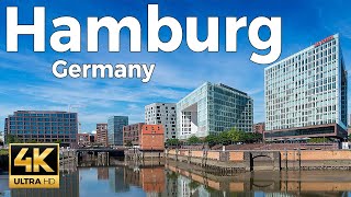 Hamburg Germany Walking Tour 4k Ultra HD 60fps – With Captions [upl. by Aticilef]