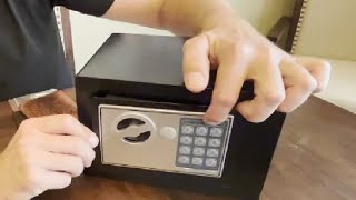 Yuanshikj Electronic Deluxe Digital Security Safe Box Key Keypad Lock Review [upl. by Anahsit754]