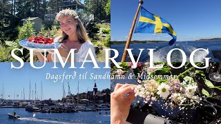 SUMARVLOG  Dagsferð til Sandhamn amp Midsommar🌸🍓 [upl. by Eerual]