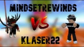 MINDSETREWINDS VS KLASER22 NO HITS  Roblox Skywars [upl. by Maegan]