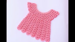 Vestido de niña 💖 a crochet muy facil y rapido [upl. by Otrevire]