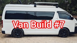 Toyota Hiace Campervan conversion part 7 BED FRAME  STEREO  WHEEL TRIM [upl. by Elatsyrk]