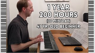 1 year of Piano Progress 41yearold selftaught beginner [upl. by Odessa442]