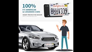 Aujen Silicone License Plate Frames 2 Pack Car License Plate Cover Universal US Car Ext Trending [upl. by Nayrbo]