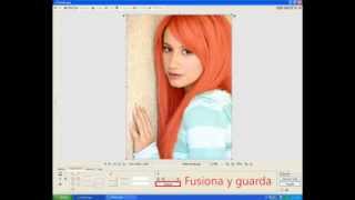 Tutorial  Cambiar color de pelo PhotoScape [upl. by Hsac568]