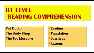 B1 READING COMPREHENSION  OKUDUĞUNU ANLAMA  TEST [upl. by Hall]