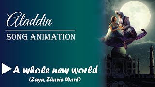 A Whole New World  Aladdin  Zayn Zhavia Ward  Naomi Scott Mena Massoud  Fallen Ace Animation [upl. by Assela821]