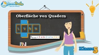 Oberfläche vom Quader berechnen  Klasse 5 ★ Wissen [upl. by Lissie]