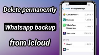 How to Delete Whatsapp backup from your icloud on iphone [upl. by Bivins]