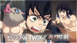 Inosuke Hashibira  Free Twixtor clips  Demon slayer • ep 7 s4 [upl. by Narrad143]