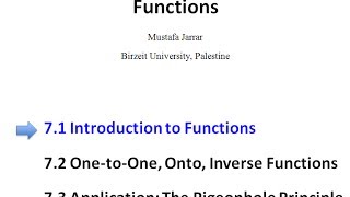 Jarrar Introduction to Functions [upl. by Murton506]