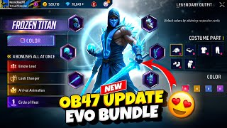 Ob47 Update New Evo Bundle 🥳🤯  Free Fire New Event  Ff New Event  Upcoming Event In Free Fire [upl. by Etteloiv]