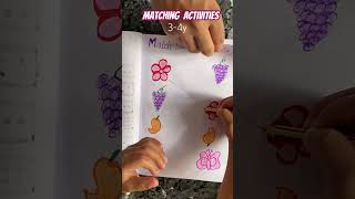 Matching worksheets  Easy worksheets  34years matching lkgworksheet preschoolactivities [upl. by Nalyk]