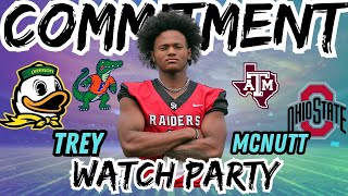 5 Star RECRUIT Trey McNutt COMMITMENT WATCH PARTY  Florida Oregon Ohio State amp Texas AM [upl. by Mcmullan822]