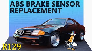 MercedesBenz R129 SLClass ABS Brake Sensor Replacement [upl. by Yeltnerb]