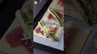 Feuilletés aux asperges jambon et fromage fondant 😎 recettefacile cuisinefacile ptitchef [upl. by Samy978]