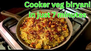 Easy Veg cooker Biryani Recipe Navrathri special Veg Biryani Injis veg biryani recipe [upl. by Annaya]