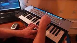 Daft Punk quotGet luckyquot Synth bass cover using BlueARP [upl. by Miculek]