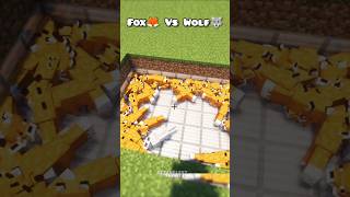 Fox🦊 Vs Wolf🐺 minecraft minecraftshorts shorts [upl. by Mayap108]