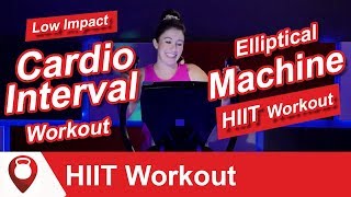 Elliptical Machine HIIT Workout  Low Impact Cardio Interval Workout  Fitscope Studio [upl. by Pomeroy]