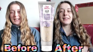 Using Wella Professionals Color Fresh Pearl Blonde Hair Mask to Tone my Hair [upl. by Nwahsuq]