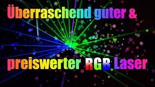 Unboxing und Test eines RGB Lasers  Ehaho DJ Discolicht Partylicht  3D RGB Animation Party [upl. by Wyn136]