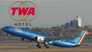 1 HR of Plane spotting at New York John F Kennedy Airport TWA Hotel Plane Spotting  roof top [upl. by Duma]