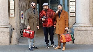 Mens Winter Fashion Street Style And Luxury Cars [upl. by Ahsenal]