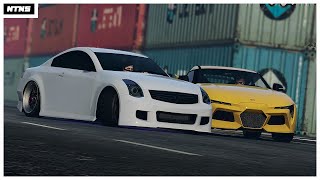 GTA V  FR36 Drift Build amp TANDEMS on the NEW PHYSICS UPDATE G35  Skyline 350GT [upl. by Asserak]