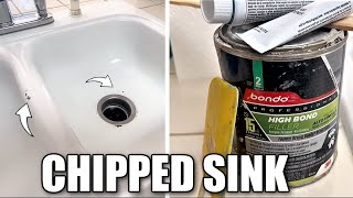 HOW TO REGLAZE A DOUBLE BOWL KITCHEN SINK  EASY DIY Repairing and Reglazing Chipped Kitchen Sink [upl. by Gotcher70]