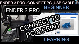 ENDER 3 PRO  CONNECT TO PC amp PRINT Ultimaker Cura [upl. by Merrill]