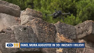 Fano Mura Augustee in 3D iniziati i rilievi [upl. by Kimmi]